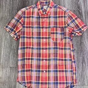 J. Crew Red and Blue Plaid Button Down Shirt